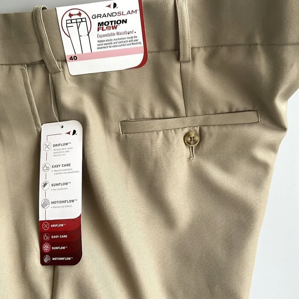 GRAND SLAM EXPANDABLE WAISTBAND PERFORMANCE GOLF SHORTS